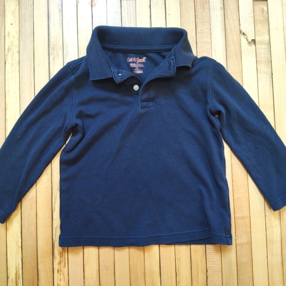 🔴5 /$10 Cat & Jack long sleeve uniform polo